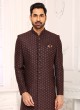 Wedding Wear Brown Color Sherwani For Men