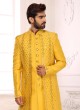 Sequins Work Jacket Style Sherwani For Men
