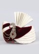 Maroon and Off White Safa for Groom