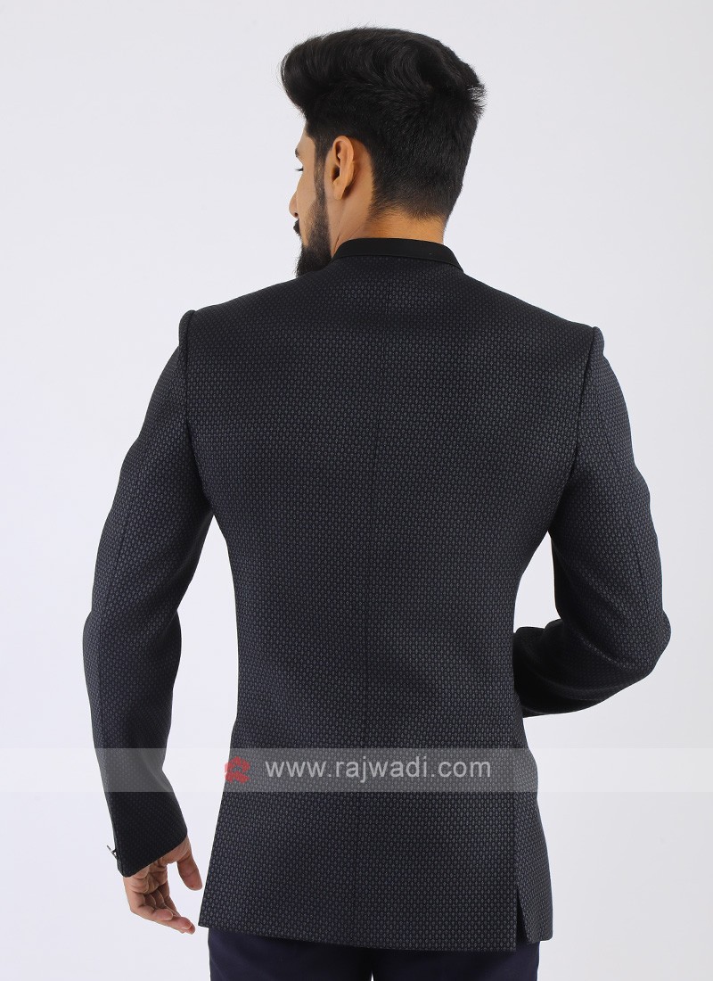 Imported Dark Grey Jodhpuri Suit