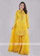 Silk Palazzo Suit In Yellow