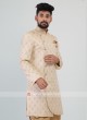Cream And Golden Mens Indo-Western