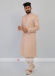 Pink And Off-White Sherwani