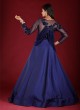 Silk Gown In Navy Blue Color
