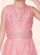 Net Choli Suit For Girls In Pink