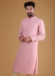 Chiffon Silk Kurta Pajama In Onion Pink Color