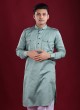 Festive Wear Sea Green Pathani Suit