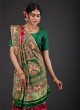 Dulhan Wear Saree In Rani And Green Color