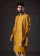 Wedding Wear Indowestern In Mustard Yellow Color