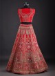 Zardosi Work Lehenga Choli In Silk Fabric