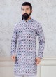 Designer Printed Mens Kurta Pajama