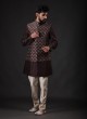 Cotton Silk Printed Nehru Jacket Set