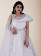 Designer Pure White Wedding Gown