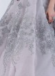 Light Grey Embroidered Designer Gown