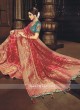 Crimson Color Banarasi Silk Saree