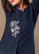 Simple Kurti In Navy Blue Color