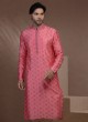 Printed Kurta Pajama In Pink Color