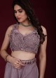Party Wear Indowestern Palazzo Suit In Lavender