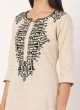 Off-White And Black Georgette Print Palazzo