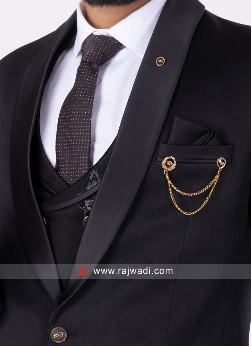 Imported Fabric Black Color Suit
