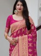 Art Banarasi Silk Hot Pink Traditional Designer Saree