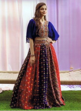 Attractive Multi Color Fancy Print Lehenga With Embroidered Choli
