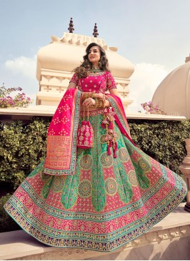 Banarasi Silk Multi Colour Lehenga Choli