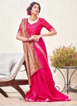 Banarasi Silk Weaving Pink Designer Traditional Saree