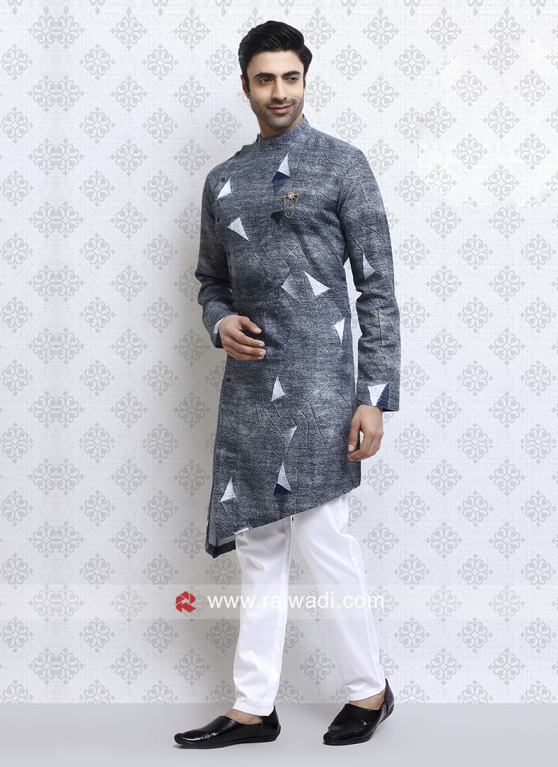 Cotton Silk fabric Pathani Suit