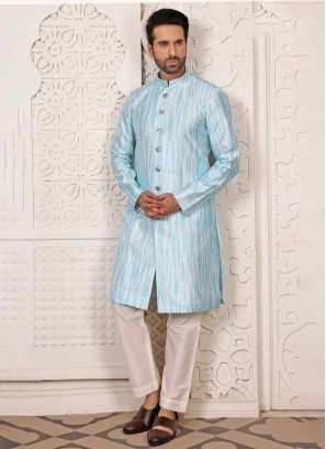Cotton Silk Indowestern For Wedding