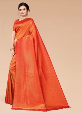 Designer Wedding Wear Saree In Red color