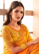 Embroidered Silk Shaded Saree in Orange