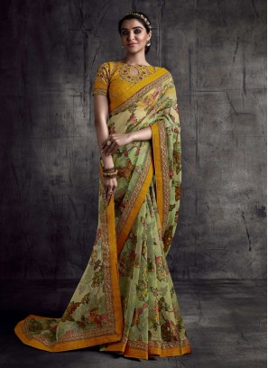 Fancy Saree In Organza Fabric