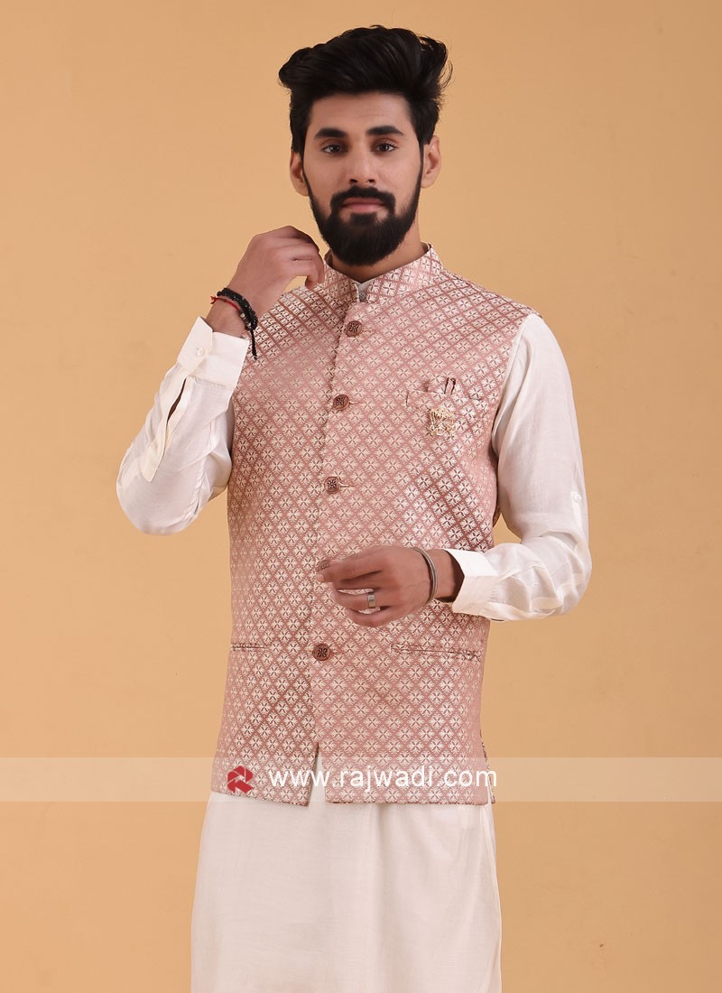 Festive Wear Art Silk Nehru Jacket
