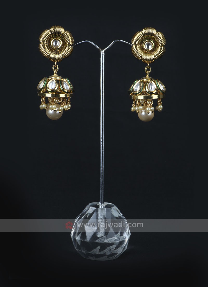 Golden Color Jhumka Earrings