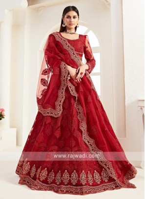 Gorgeous Red Net Lehenga Choli