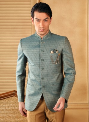 Green Jodhpuri Suit For Men