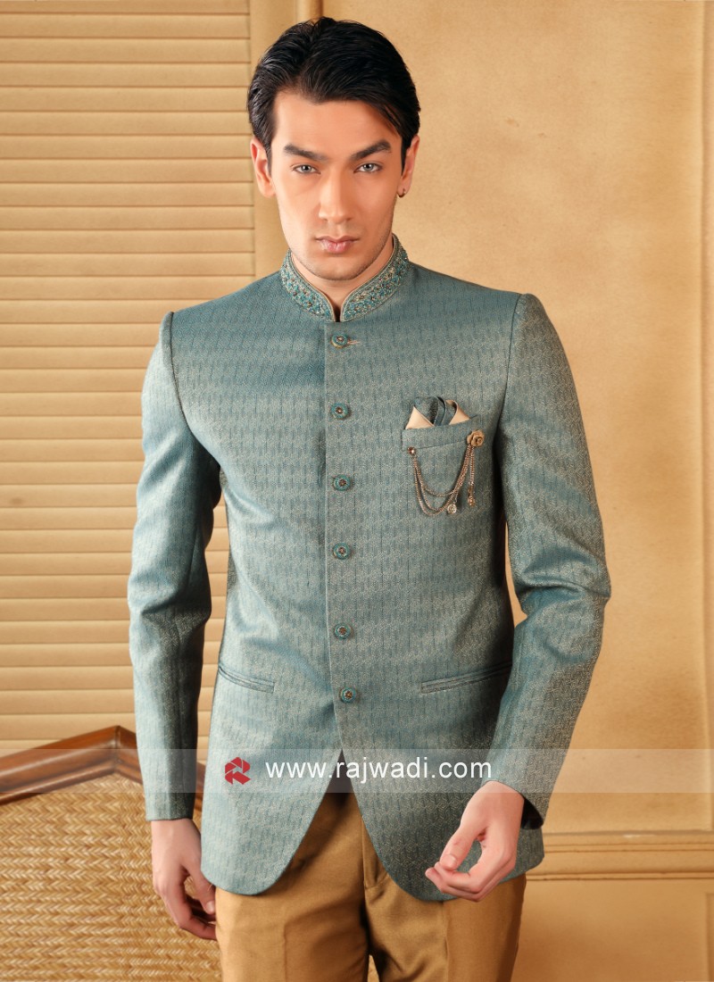 Green Jodhpuri Suit For Men