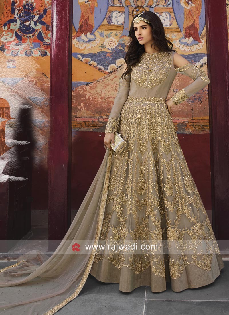 heavy embroidered anarkali suit