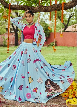 Trendy Printed Navratri Chaniya Choli with Jacket