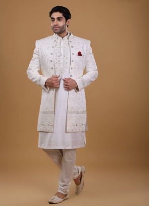 Jacket Style Sherwani For Wedding Wear