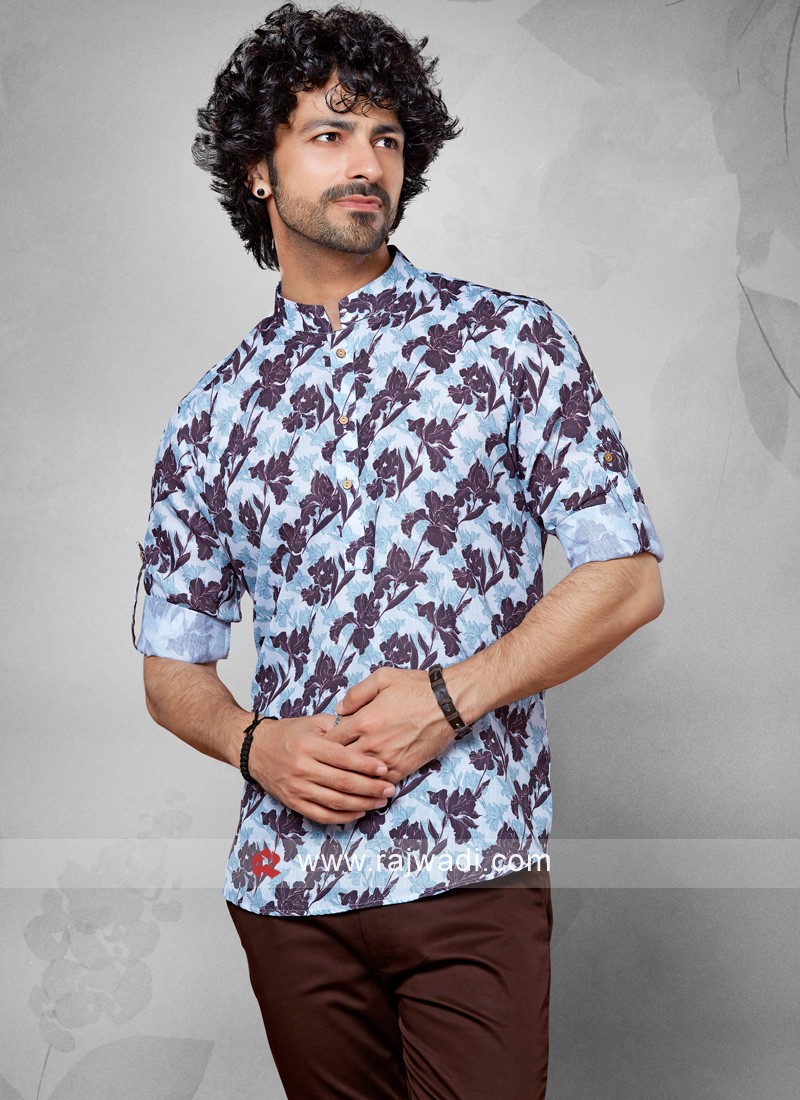 Printed Long-Sleeved Shirt - Men - Ready-to-Wear