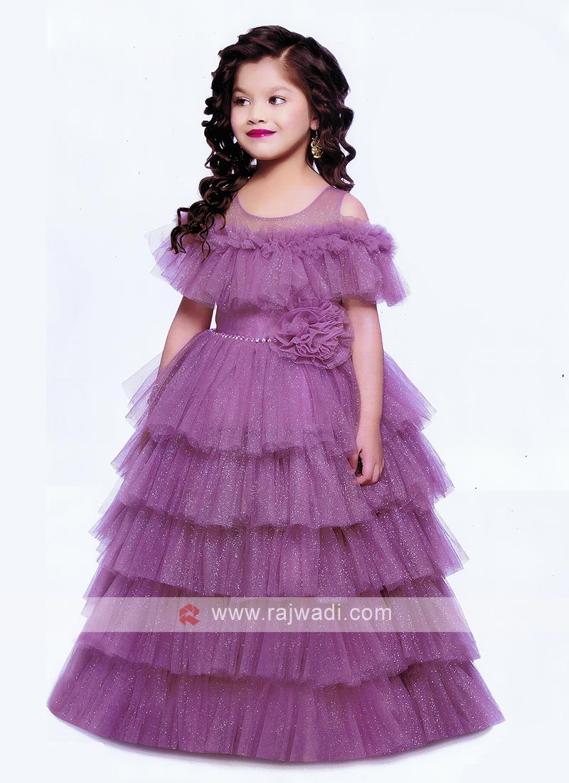 Multi Layer Beautiful Purple Doll Gown