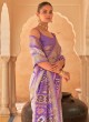 Gorgeous Light Purple Patola Silk Saree