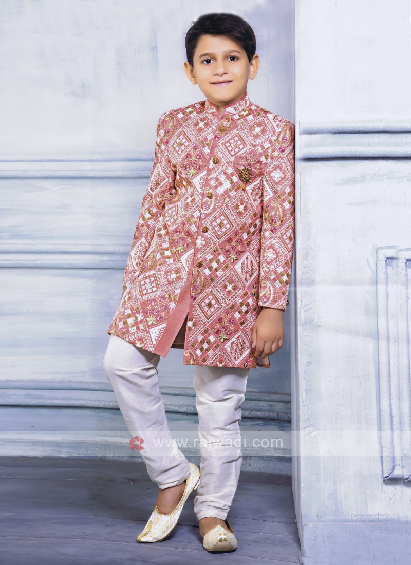 Pink Color Indo Western for Boys