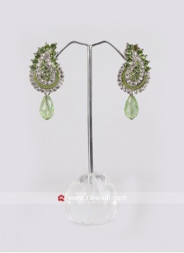 Pista Green Diamond Earrings