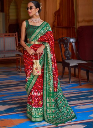 Pretty Weaving Patola Silk  Classic Designer Saree