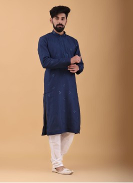 Rama Blue Designer Kurta Pajama