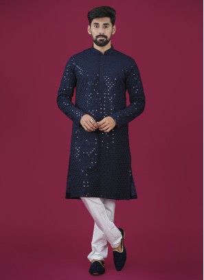 Readymade Cotton Lucknowi Kurta Pajama