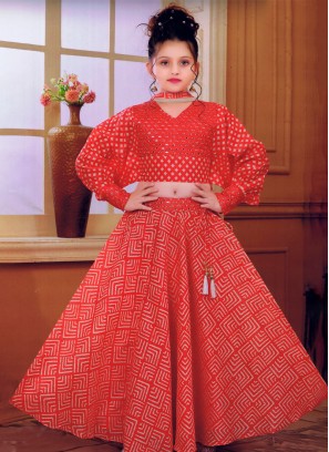Red Cotton Silk Lehenga Choli For Wedding